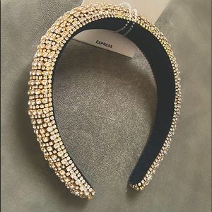 EXPRESS - Gold and Black Crystal Headband Accessory